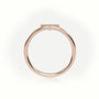 Round Cut Diamonds “T” Initials Monogram Alphabet Ring — Rose Gold