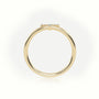 Round Cut Diamonds “T” Initials Monogram Alphabet Ring — Yellow Gold