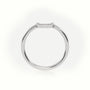 Round Cut Diamonds “U” Initials Monogram Alphabet Ring — White Gold