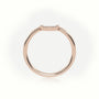Round Cut Diamonds “U” Initials Monogram Alphabet Ring — Rose Gold