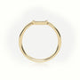 Round Cut Diamonds “U” Initials Monogram Alphabet Ring — Yellow Gold