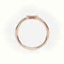 Round Cut Diamonds “X” Initials Monogram Alphabet Ring — Rose Gold