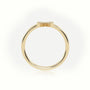 Round Cut Diamonds “X” Initials Monogram Alphabet Ring — Yellow Gold