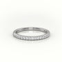 Round Cut Diamonds Scallop-Setting Eternity Wedding Band — White Gold