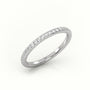 Round Cut Diamonds Scallop-Setting Eternity Wedding Band — White Gold