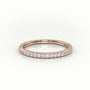 Round Cut Diamonds Scallop-Setting Eternity Wedding Band — Rose Gold