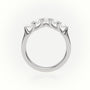 Round Diamonds Shared Prongs Half-Eternity Wedding Band — White Gold