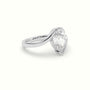Pear Diamond Tension Engagement Ring — White Gold