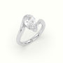 Pear Diamond Tension Engagement Ring — White Gold