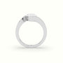 Pear Diamond Tension Engagement Ring — White Gold