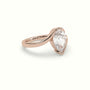 Pear Diamond Tension Engagement Ring — Rose Gold