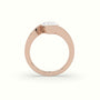 Pear Diamond Tension Engagement Ring — Rose Gold