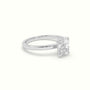Cushion Solitaire Engagement Ring — White Gold