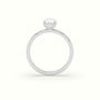 Cushion Solitaire Engagement Ring — White Gold
