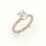 Cushion Solitaire Engagement Ring — Rose Gold