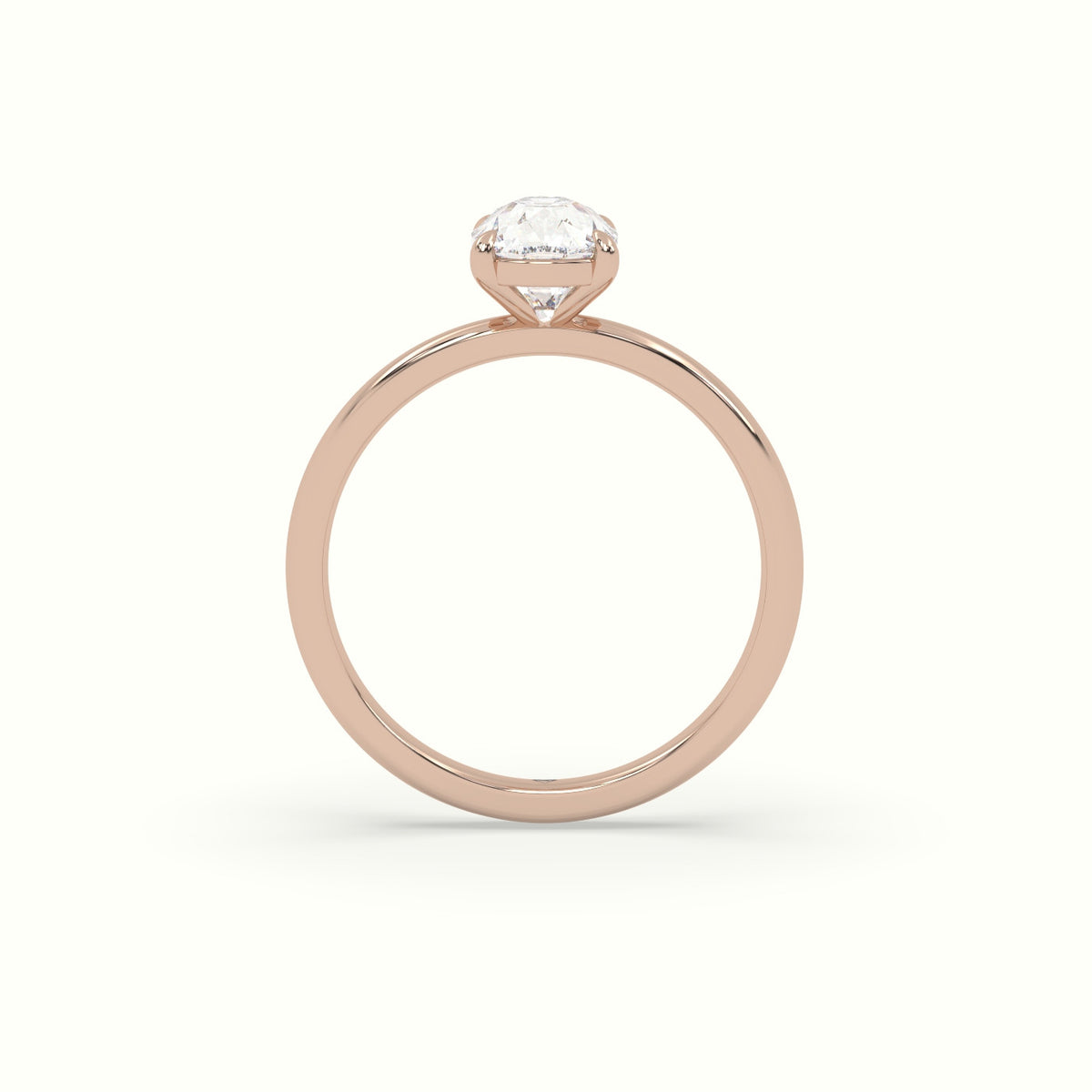 Cushion Solitaire Engagement Ring — Rose Gold
