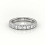 Round-Cut Diamonds Scallop Setting Eternity Wedding Band — White Gold