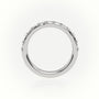 Round-Cut Diamonds Scallop Setting Eternity Wedding Band — White Gold