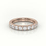 Round-Cut Diamonds Scallop Setting Eternity Wedding Band — Rose Gold