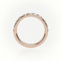 Round-Cut Diamonds Scallop Setting Eternity Wedding Band — Rose Gold