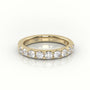Round-Cut Diamonds Scallop Setting Eternity Wedding Band — Yellow Gold