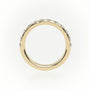 Round-Cut Diamonds Scallop Setting Eternity Wedding Band — Yellow Gold