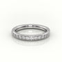Round-Cut Diamonds Channel Setting Eternity Wedding Band — White Gold