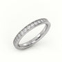 Round-Cut Diamonds Channel Setting Eternity Wedding Band — White Gold