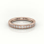 Round-Cut Diamonds Channel Setting Eternity Wedding Band — Rose Gold