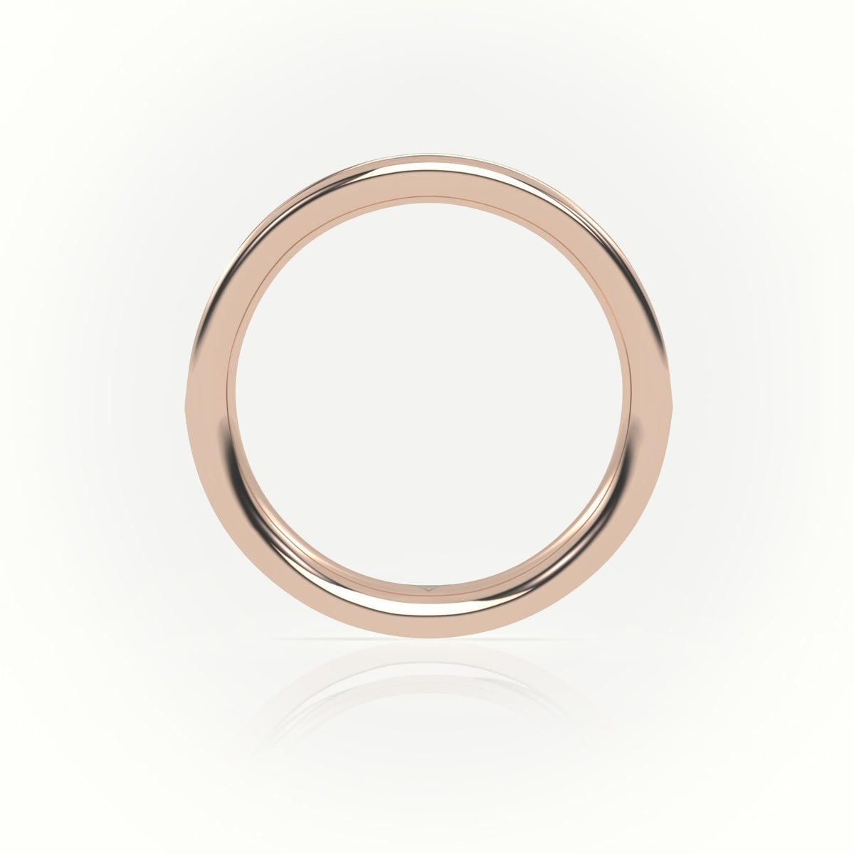 Round-Cut Diamonds Channel Setting Eternity Wedding Band — Rose Gold