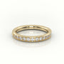 Round-Cut Diamonds Channel Setting Eternity Wedding Band — Yellow Gold