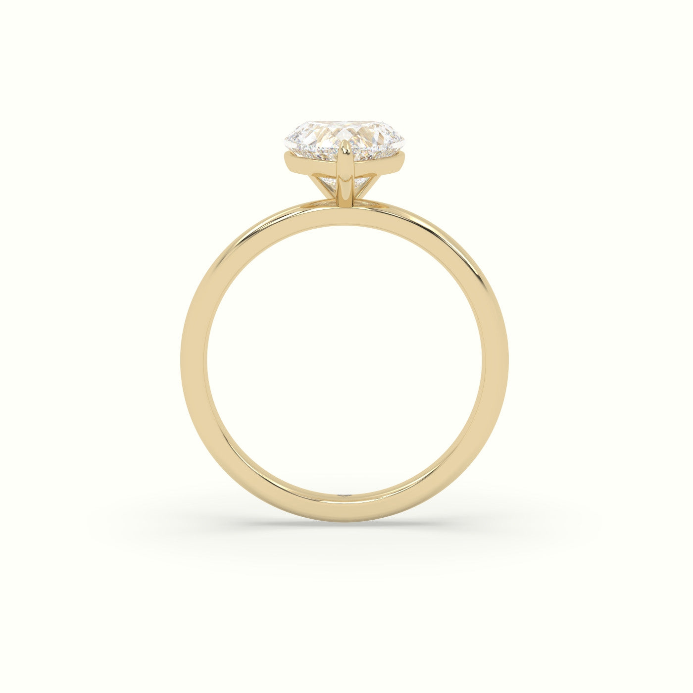 Heart Solitaire Engagement Ring — Yellow Gold