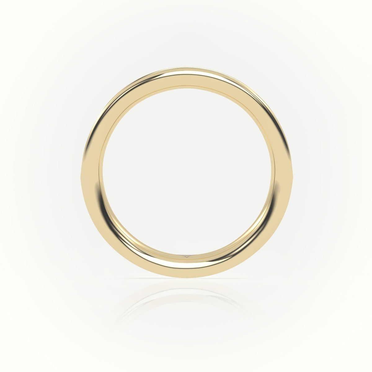 Round-Cut Diamonds Channel Setting Eternity Wedding Band — Yellow Gold