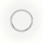 Round Cut Diamonds Scallop Setting Half Eternity Wedding Band — White Gold