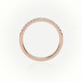 Round Cut Diamonds Scallop Setting Half Eternity Wedding Band — Rose Gold