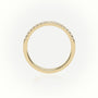 Round Cut Diamonds Scallop Setting Half Eternity Wedding Band — Yellow Gold