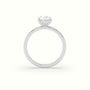 Oval Solitaire Engagement Ring — White Gold