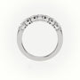 Round Cut Diamonds Shared Prongs Half Eternity Wedding Band — White Gold