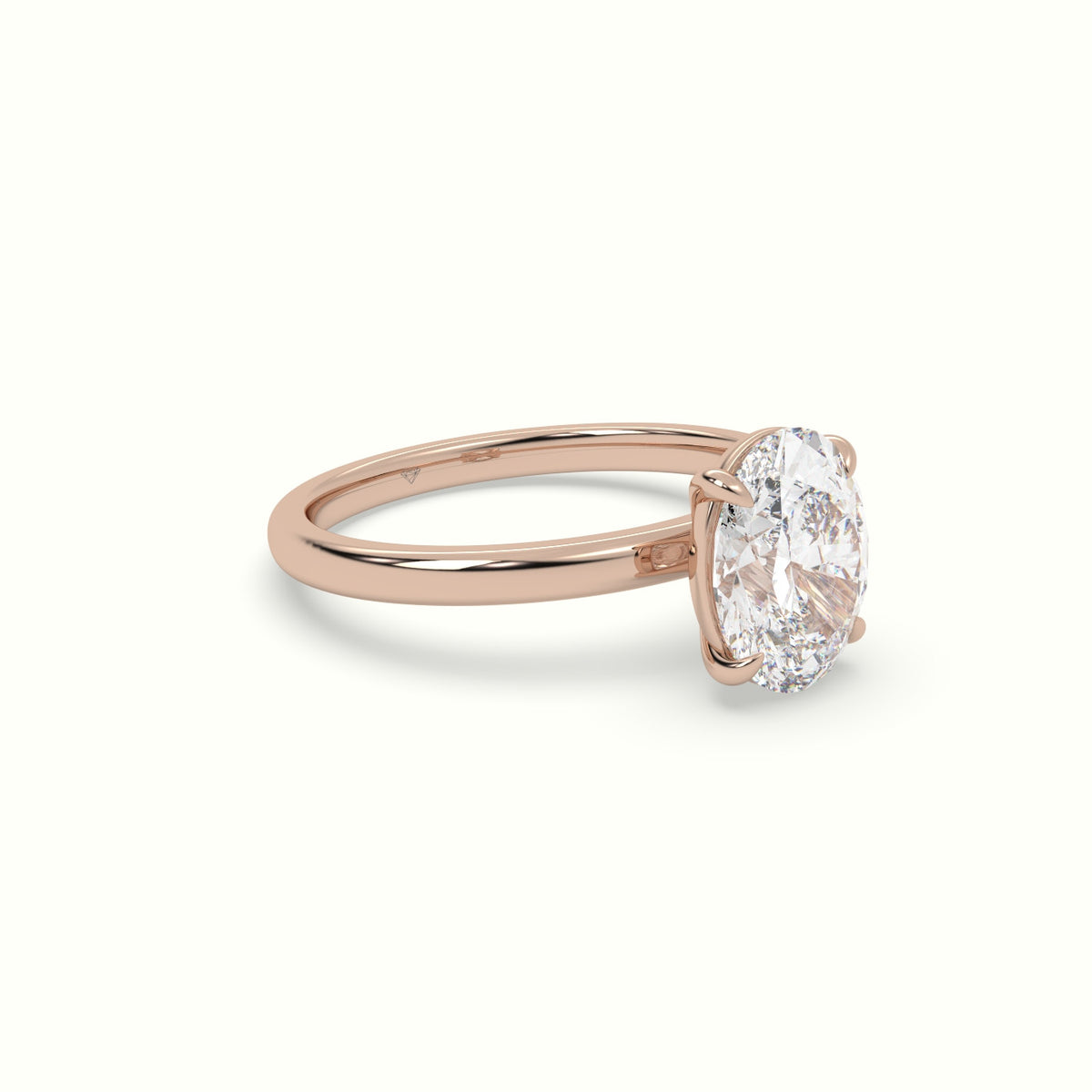 Oval Solitaire Engagement Ring — Rose Gold