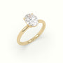Oval Solitaire Engagement Ring — Yellow Gold