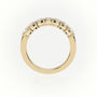 Round Cut Diamonds Shared Prongs Half Eternity Wedding Band — Yellow Gold