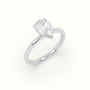 Pear Solitaire Engagement Ring — White Gold