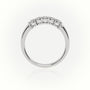 Round Cut Diamonds Bar-Setting Half Eternity Wedding Band — White Gold