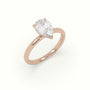 Pear Solitaire Engagement Ring — Rose Gold