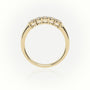 Round Cut Diamonds Bar-Setting Half Eternity Wedding Band — Yellow Gold