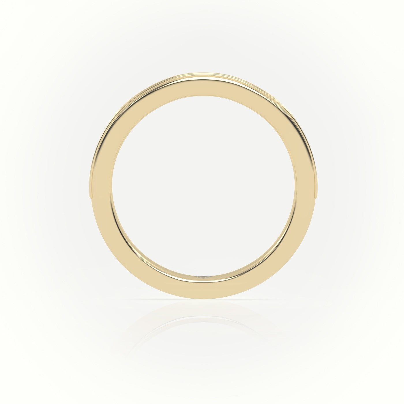 Round Cut Diamonds Channel Setting Eternity Wedding Band — Yellow Gold