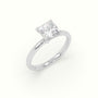 Princess Solitaire Engagement Ring — White Gold