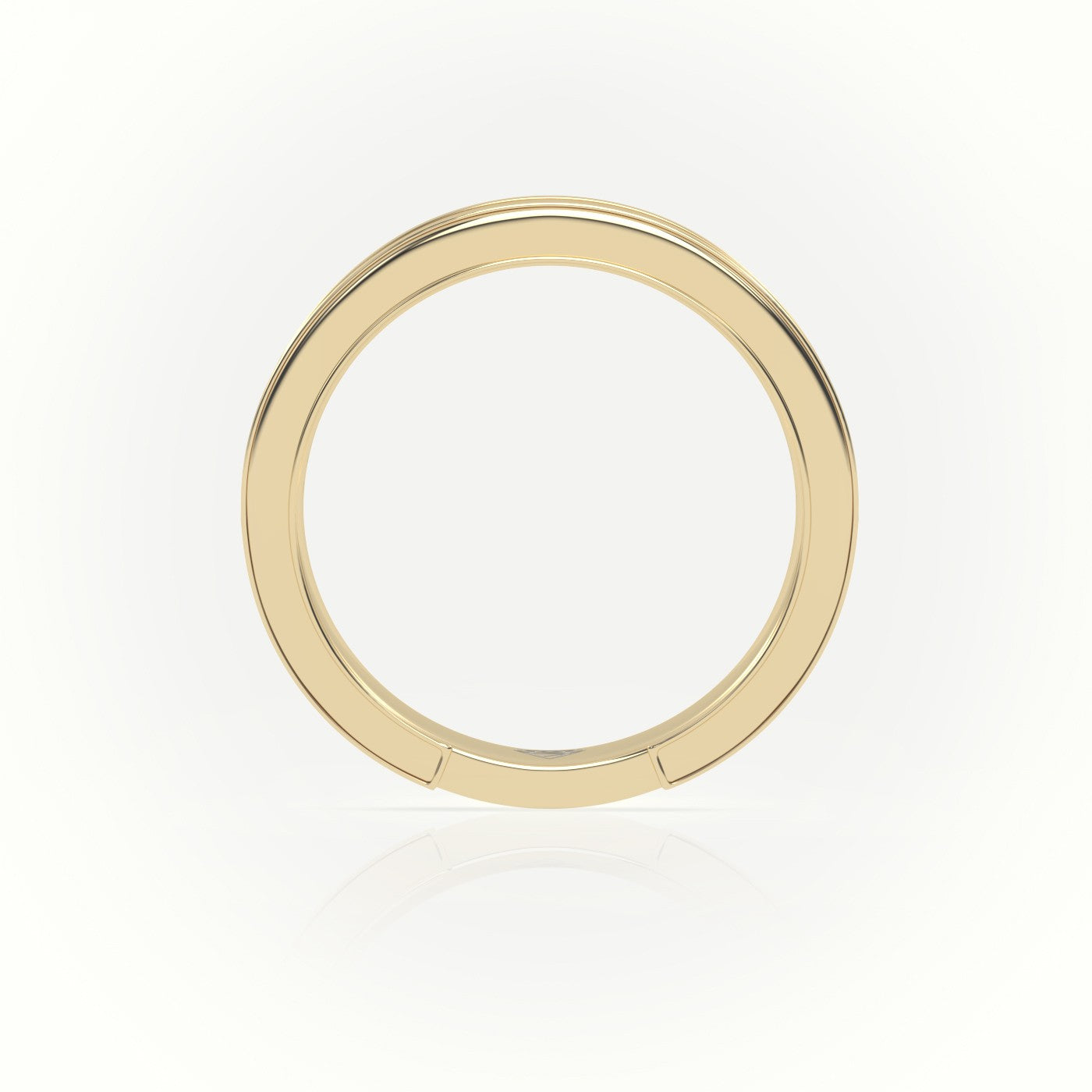 Round Cut Diamonds Shared Prongs Channel Setting Eternity Wedding Band — Yellow Gold