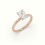 Radiant Solitaire Engagement Ring — Rose Gold