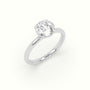 Round Solitaire Engagement Ring — White Gold